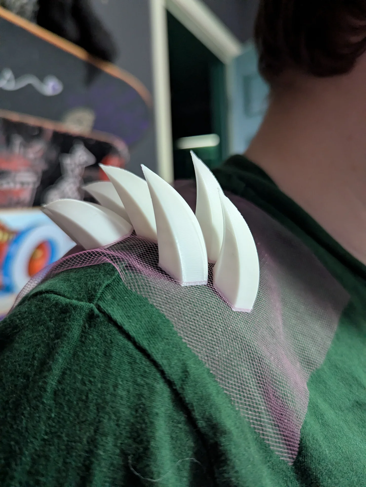 Wyatt's first printed cosplay scales Wyatt printed these sick scales today and they came out so good on first try, luckily Rhiannon already had the fabric for…