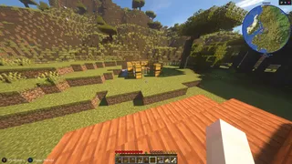 Minecraft Doc Day 9 Early storage silo construction begins with terraforming and chest placement.