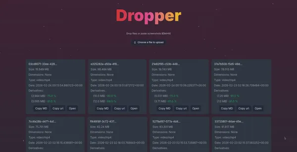 Dropper Gets Video Thumbnail Upgrade