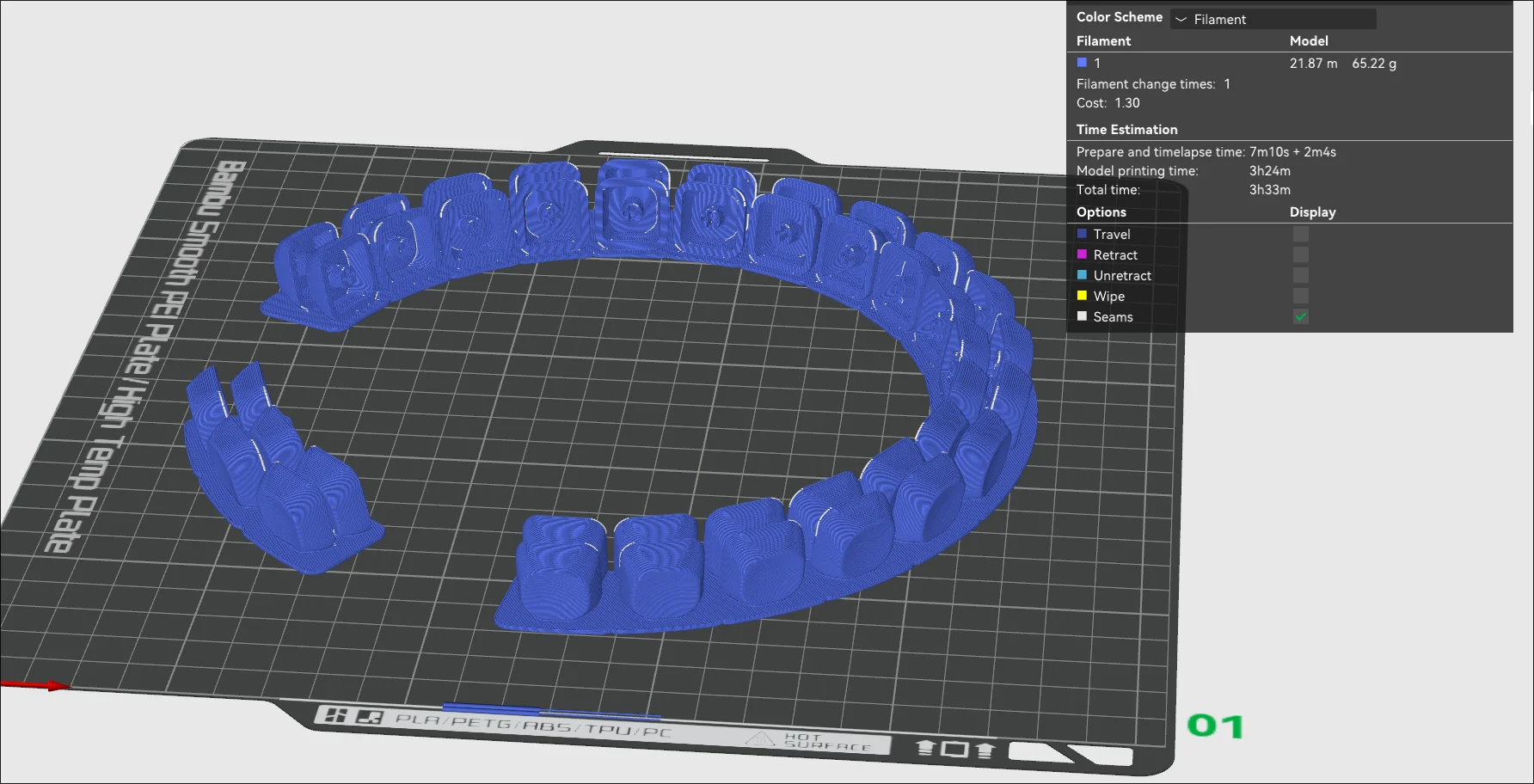 gradient keycaps in bambu studio